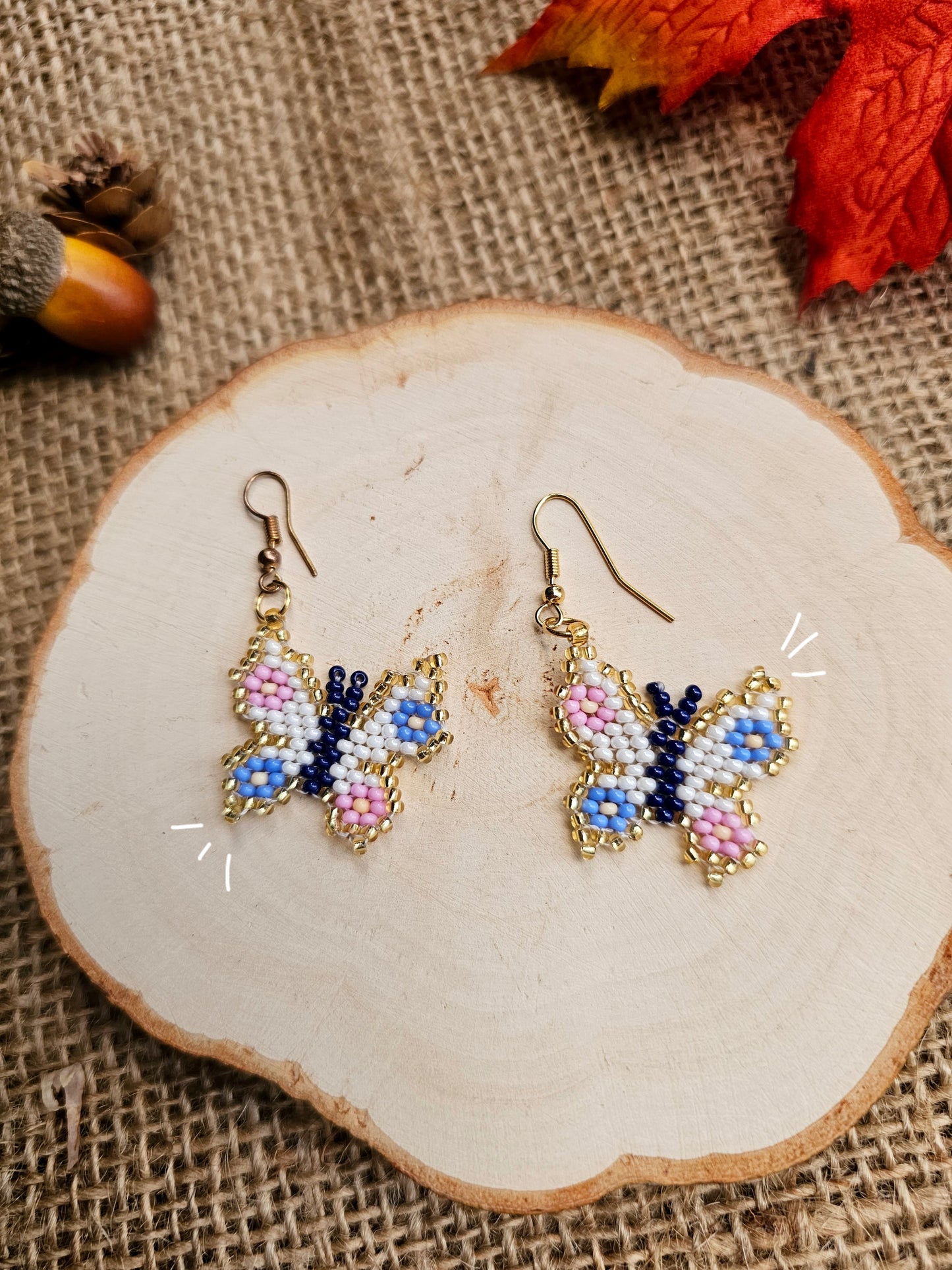 🍁NEW COLLECTION 🍁🦋✨🍂Autumn Butterfly Beading Earrings 🍂✨🦋
