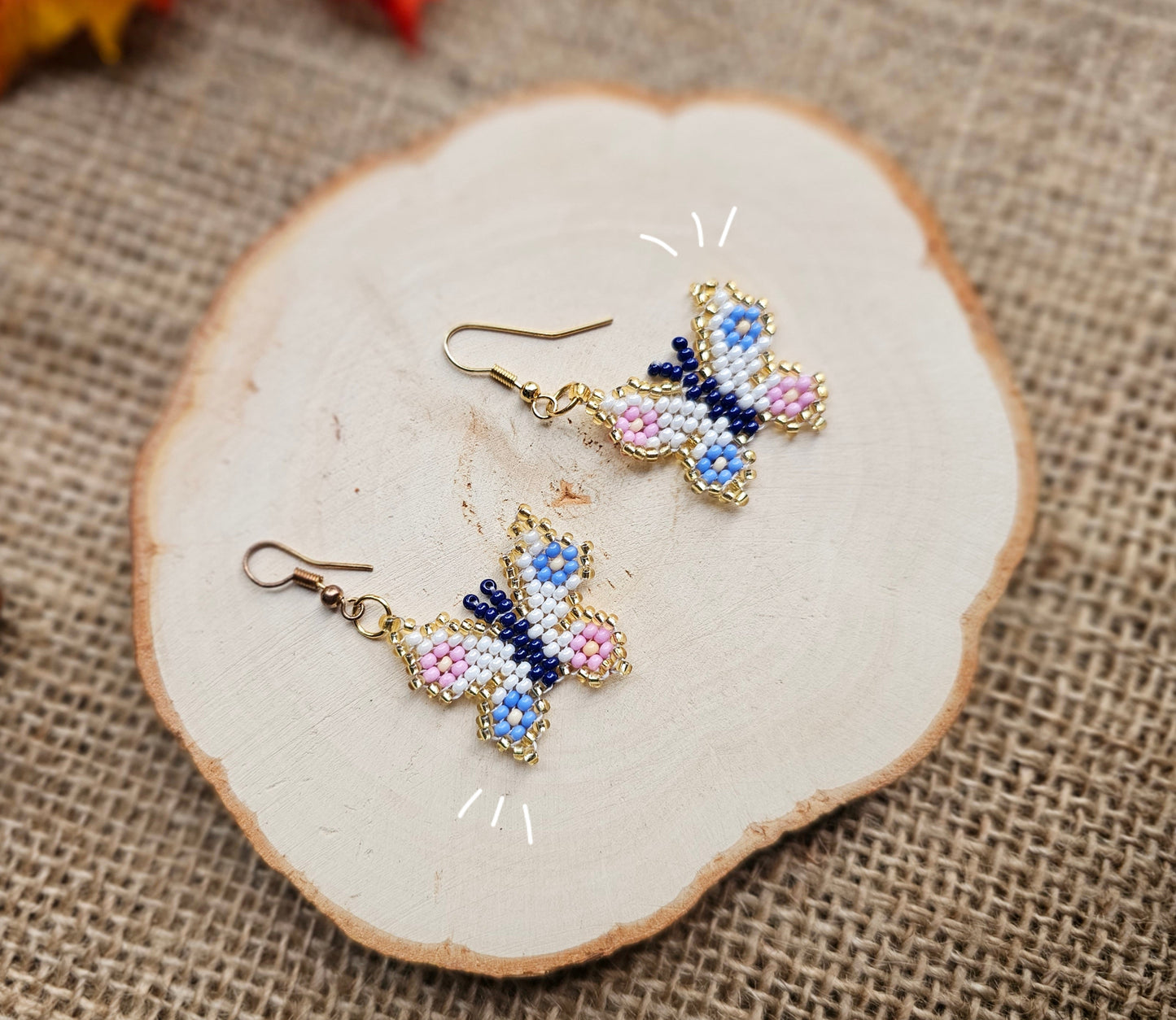 🍁NEW COLLECTION 🍁🦋✨🍂Autumn Butterfly Beading Earrings 🍂✨🦋