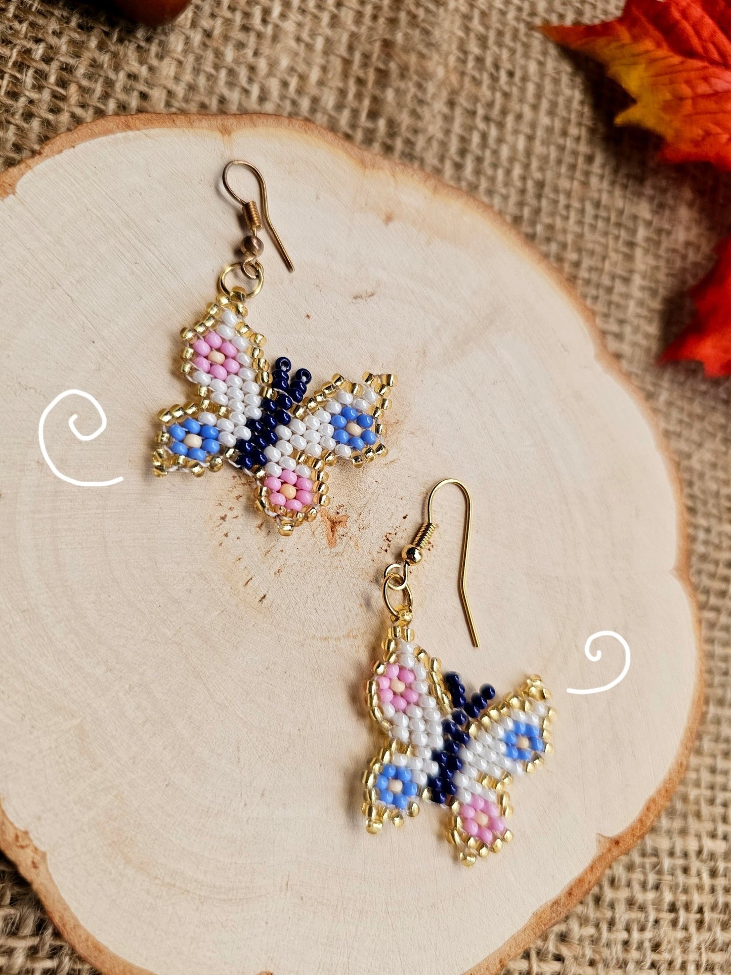 🍁NEW COLLECTION 🍁🦋✨🍂Autumn Butterfly Beading Earrings 🍂✨🦋 - TripingLH