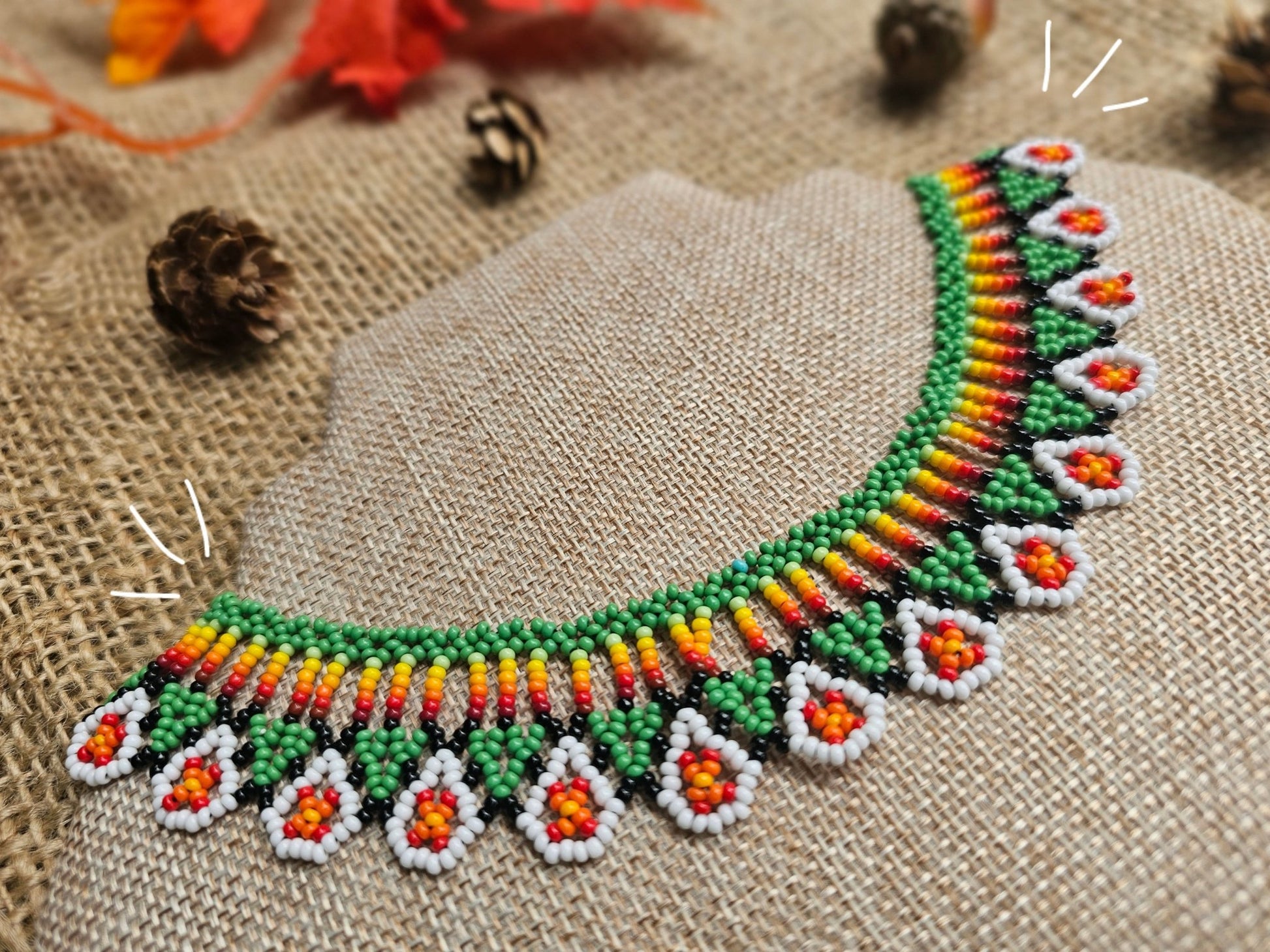 🍁NEW COLLECTION🍁🍂🍃✨ Falling Leaves Beaded Necklace🍂🍃✨ - TripingLH