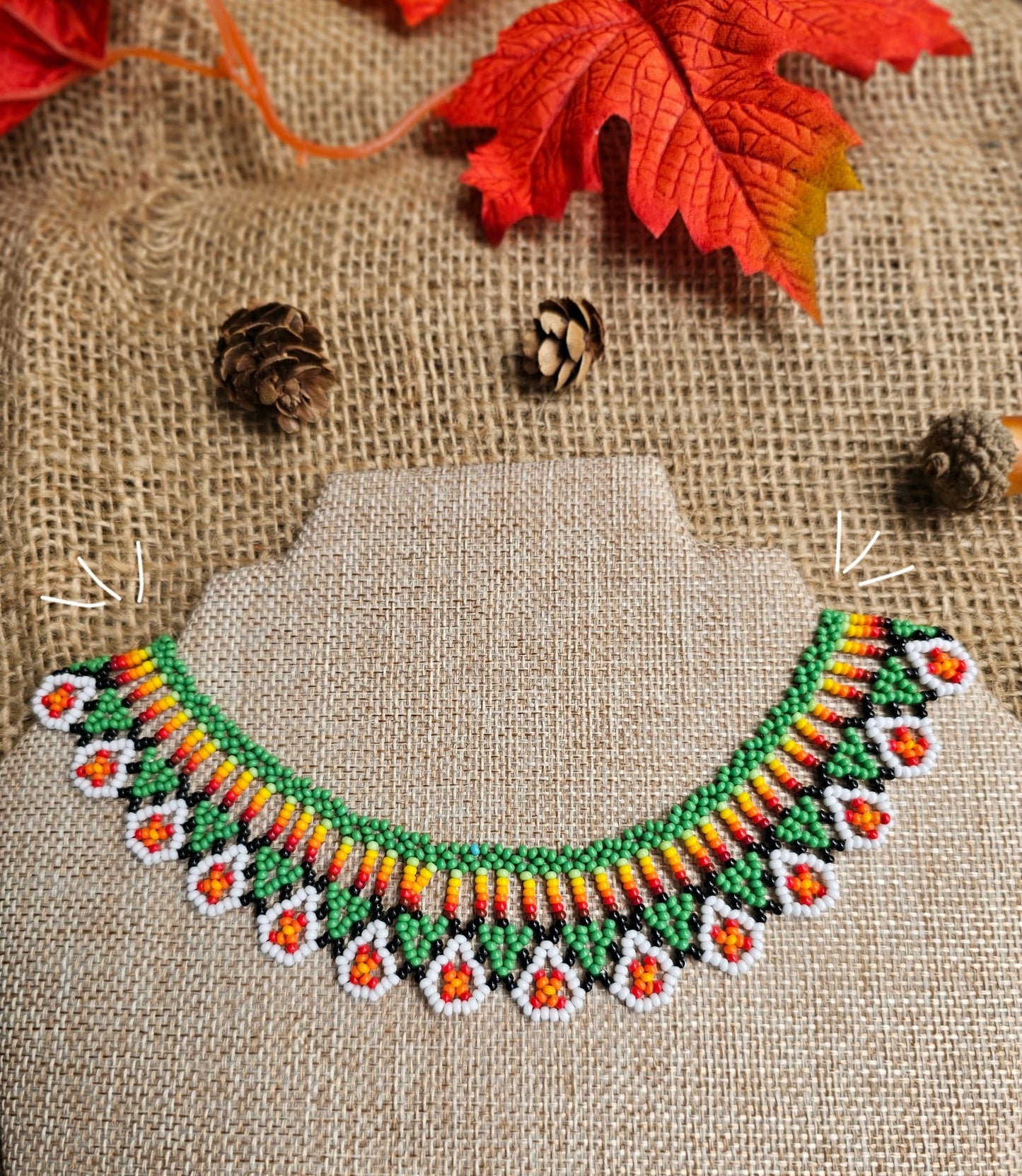 🍁NEW COLLECTION🍁🍂🍃✨ Falling Leaves Beaded Necklace🍂🍃✨ - TripingLH