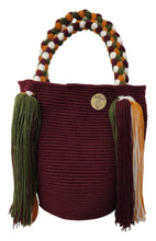 Load image into Gallery viewer, Red Wine Rapunzel Wayuu Bag - TripingLH

